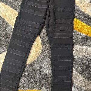 Stylish Black Textured Pants